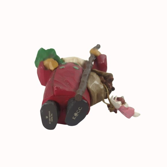 Hallmark Keepsake Ornament Making His Way Santa 1998 Folk Art Collection - Picture 5 of 5